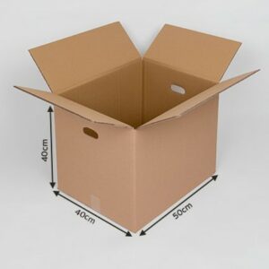 Grand Carton de Déménagement 80L Double cannelure L. 50 x l .40 x h. 40cm