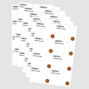48 Étiquettes Identification Cartons 6x8 + liste de colisage
