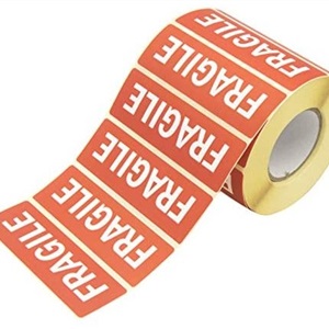100 Etiquettes Fragiles 90x30mm